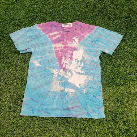 Jimi-Hendrix Tie-Dye Shirt Womens Small 18x24 Blue Purple - Picture 1 of 12
